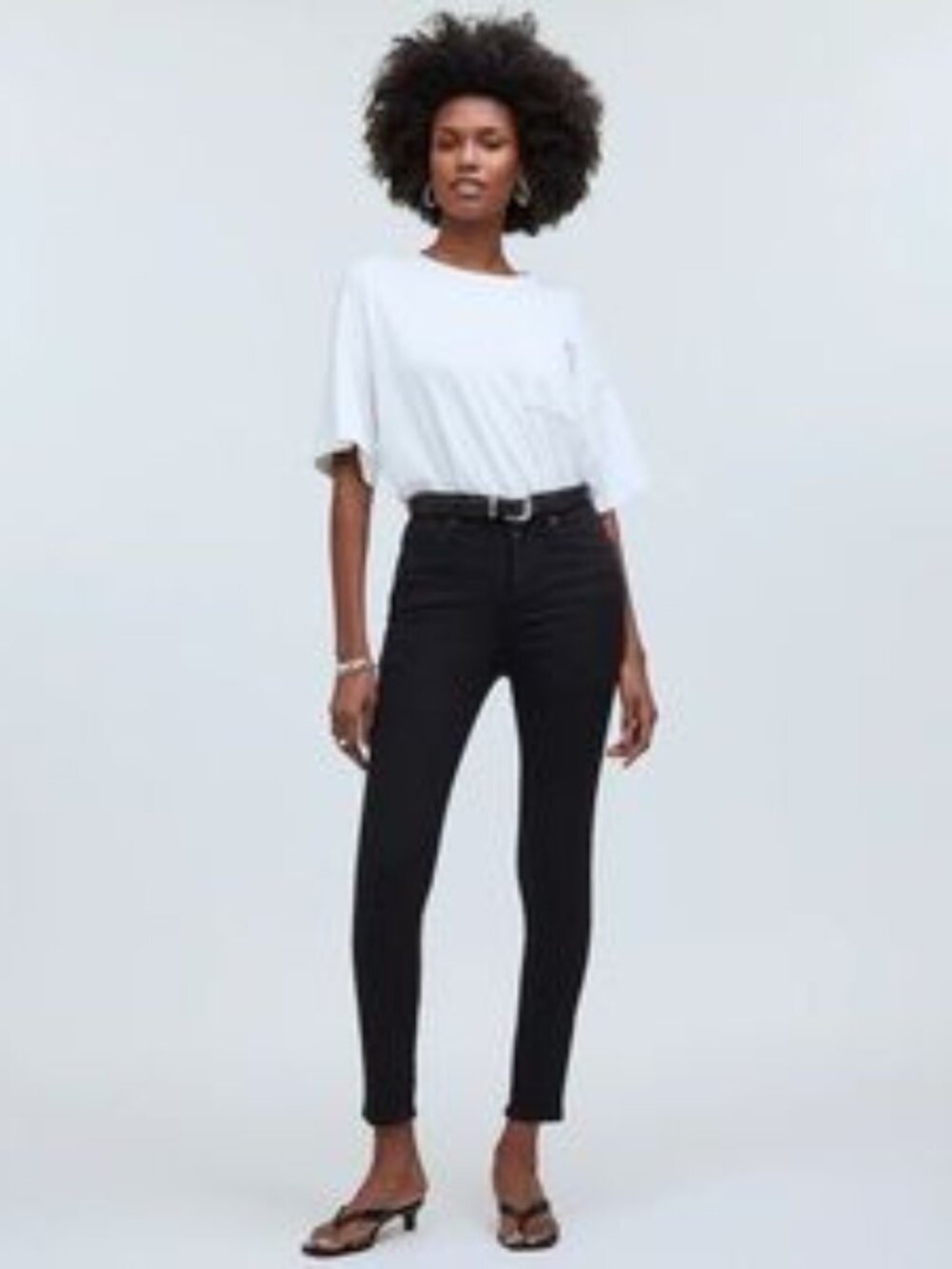 Madewell 10" High Rise Skinny Jeans Black‎ Sz 26 Classic Streetwear
